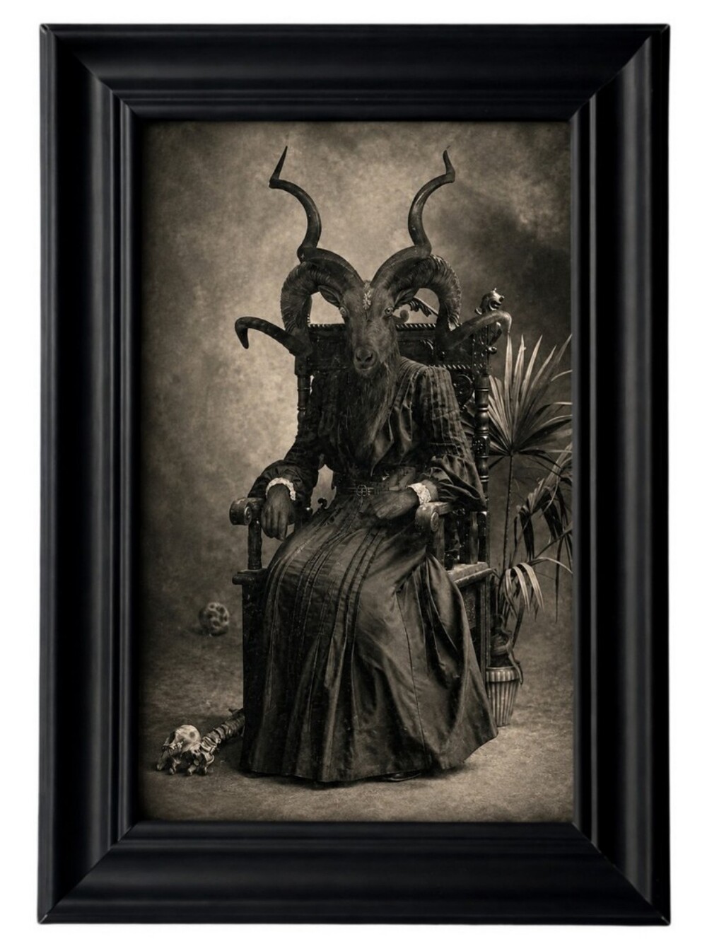 Baphomet Gothic Occult Vintage Satanic Pagan Art Gpthic Dark Goth Punk Art Decof